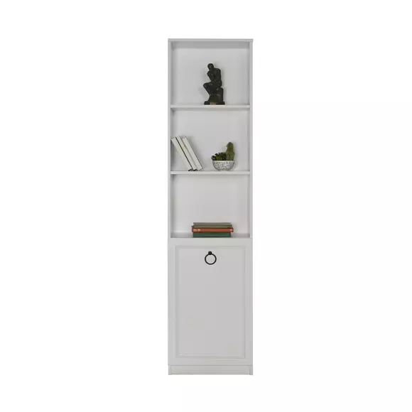 Raft cu Polite si Usa KTP-1310-BB-1, 45x24x185 cm, Alb picture - 3