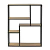 Raft De Perete Pentru Carti si Decoratiuni Arcana 400575, 75x20x91 h cm, Metal/Pal Melaminat, Negru/Stejar picture - 3