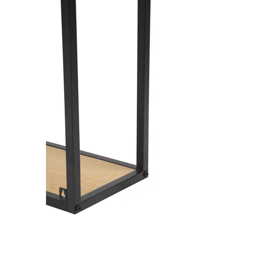 Raft De Perete Pentru Carti si Decoratiuni Arcana 400575, 75x20x91 h cm, Metal/Pal Melaminat, Negru/Stejar picture - 5