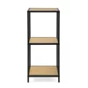 Raft Pentru Carti si Decoratiuni Arcana 3, 37x35x85 h cm, Metal/Pal Melaminat, Negru/Stejar picture - 3