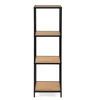 Raft Pentru Carti si Decoratiuni Arcana 4, 37x35x120 h cm, Metal/Pal Melaminat, Negru/Stejar picture - 3