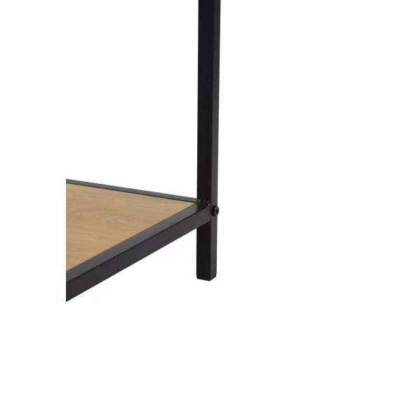Raft Pentru Carti si Decoratiuni Arcana 4, 37x35x120 h cm, Metal/Pal Melaminat, Negru/Stejar picture - 4