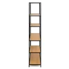 Raft Pentru Carti si Decoratiuni Arcana 400175, 77x35x185 h cm, Metal/Pal Melaminat, Negru/Stejar picture - 5