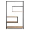 Raft Pentru Carti si Decoratiuni Arcana 400475, 114x35x185 h cm, Metal/Pal Melaminat, Negru/Stejar picture - 3