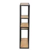 Raft Pentru Carti si Decoratiuni Arcana 400875, 77x35x114 h cm, Metal/Pal Melaminat, Negru/Stejar picture - 4