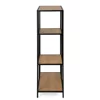 Raft Pentru Carti si Decoratiuni Arcana 400875, 77x35x114 h cm, Metal/Pal Melaminat, Negru/Stejar picture - 5