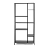 Raft Pentru Carti si Decoratiuni Arcana 401080, 80x30x165 h cm, Metal/Pal Melaminat, Negru picture - 3
