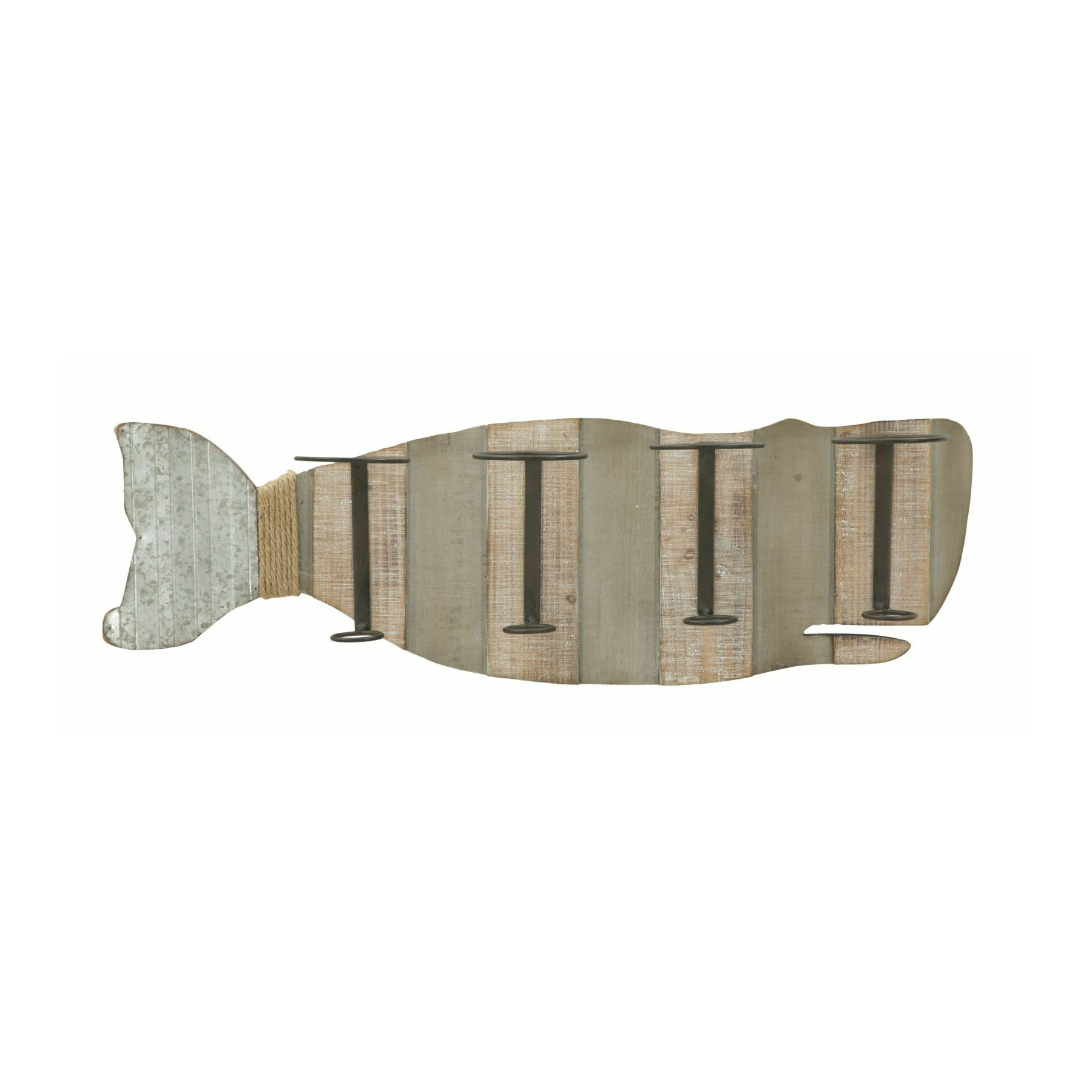 Raft pentru sticle de vin, roma1795, natur si negru, metal si mdf, 25x80x12.5 cm