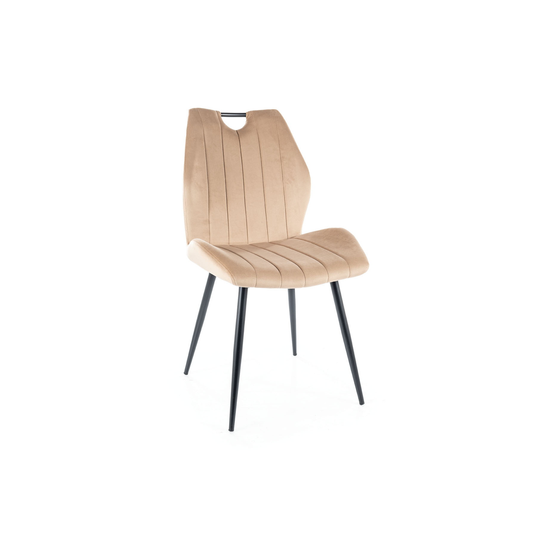 Scaun arco, 51x58x91 cm, velvet beige