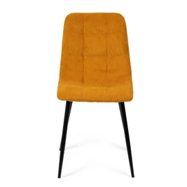 Scaun Aria, 45x54x87 cm, Metal/Stofa Raita, Curry