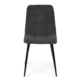 Scaun Aria, 45x54x87 cm, Metal/Stofa Raita, Gri