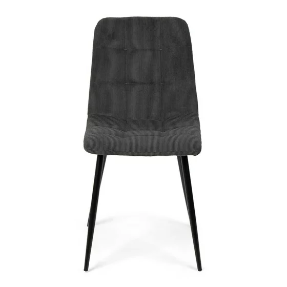 Scaun Aria, 45x54x87 cm, Metal/Stofa Raita, Gri picture - 2