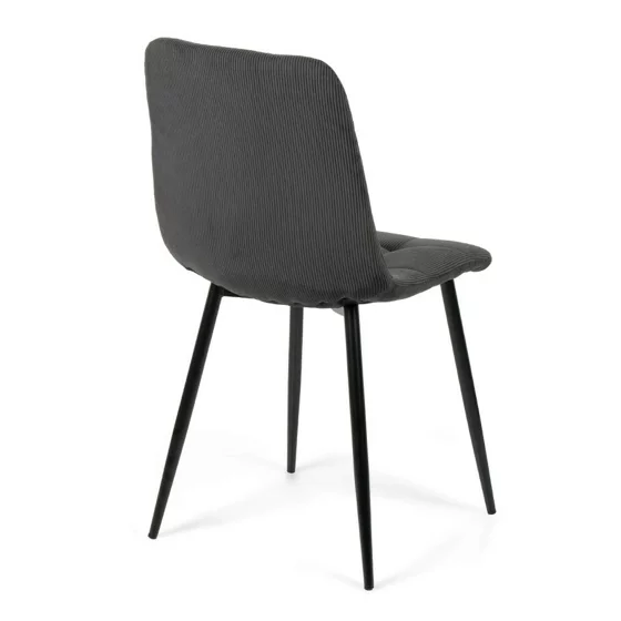 Scaun Aria, 45x54x87 cm, Metal/Stofa Raita, Gri picture - 3