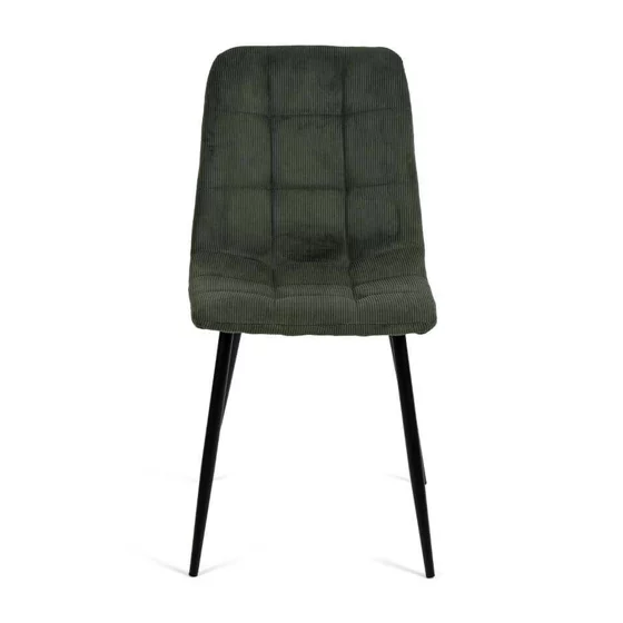 Scaun Aria, 45x54x87 cm, Metal/Stofa Raita, Verde Olive picture - 2