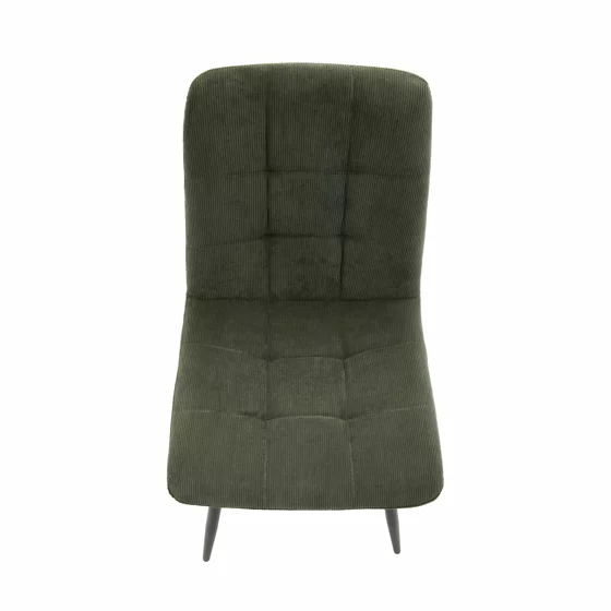 Scaun Aria, 45x54x87 cm, Metal/Stofa Raita, Verde Olive picture - 3