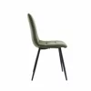 Scaun Aria, 45x54x87 cm, Metal/Stofa Raita, Verde Olive picture - 4