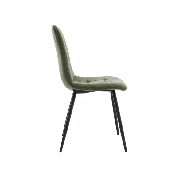 Scaun Aria, 45x54x87 cm, Metal/Stofa Raita, Verde Olive picture - 4