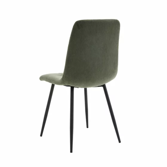 Scaun Aria, 45x54x87 cm, Metal/Stofa Raita, Verde Olive picture - 5