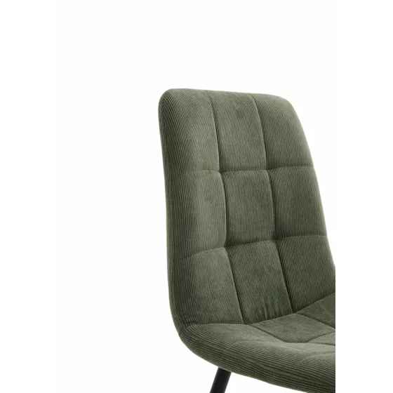 Scaun Aria, 45x54x87 cm, Metal/Stofa Raita, Verde Olive picture - 7