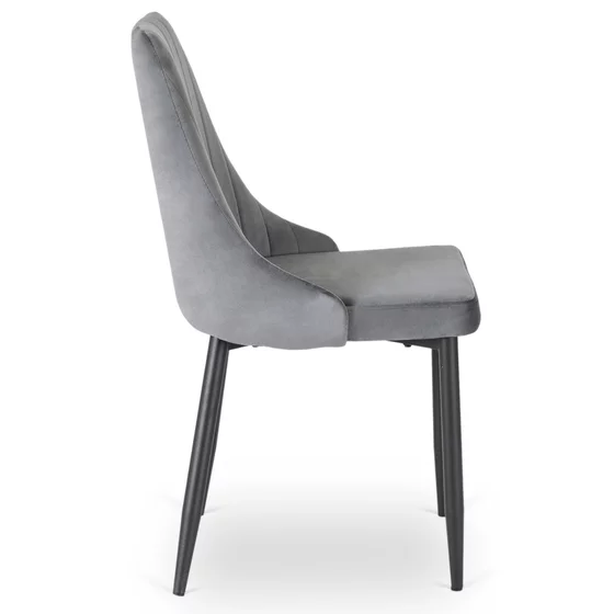 Scaun Badu, 53x59x87 H CM, Structura metalica, Gri/Negru picture - 4