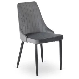 Scaun Badu, 53x59x87 H CM, Structura metalica, Gri/Negru