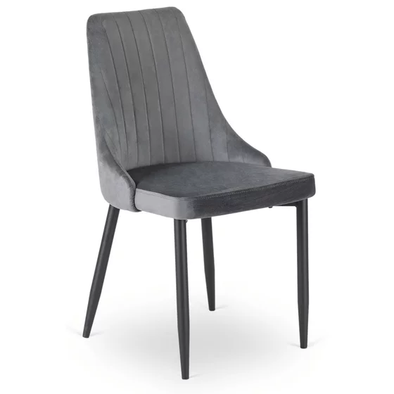 Scaun Badu, 53x59x87 H CM, Structura metalica, Gri/Negru picture - 2