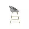 Scaun Bar Hans 112, 58x52x87 cm, Gri/Auriu picture - 3