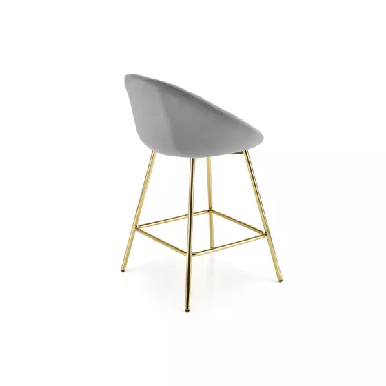 Scaun Bar Hans 112, 58x52x87 cm, Gri/Auriu picture - 5