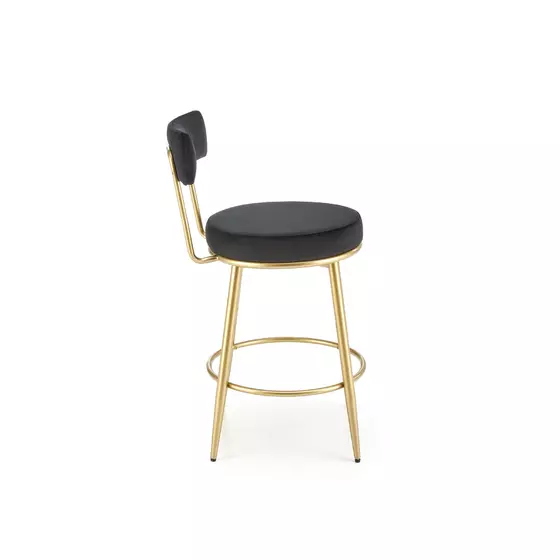 Scaun Bar Hans 115, 45x54x90 cm, Negru/Auriu picture - 2