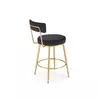 Scaun Bar Hans 115, 45x54x90 cm, Negru/Auriu picture - 5