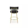 Scaun Bar Hans 115, 45x54x90 cm, Negru/Auriu picture - 9