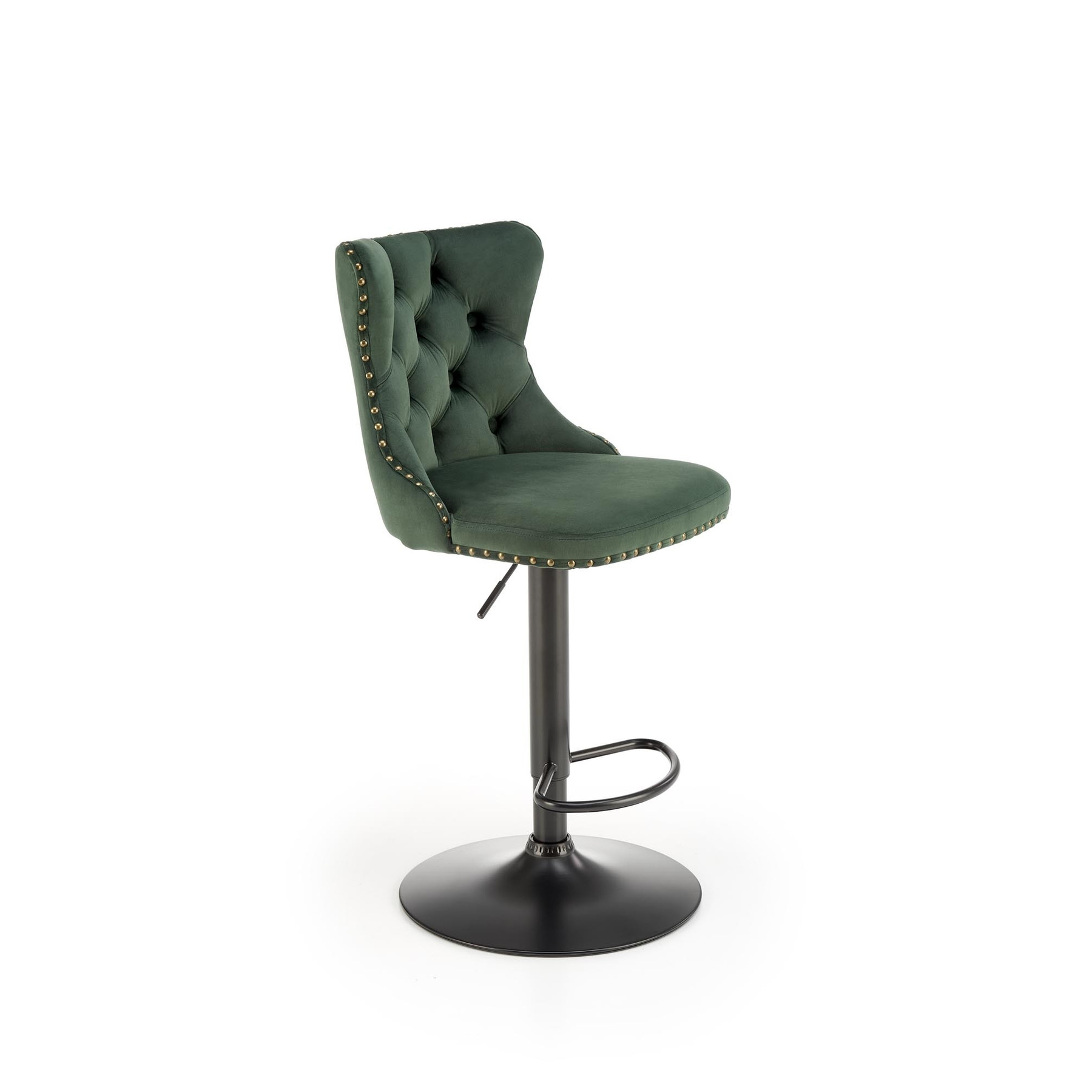 Scaun bar hans 117, 47x52x96-118 cm, velvet verde