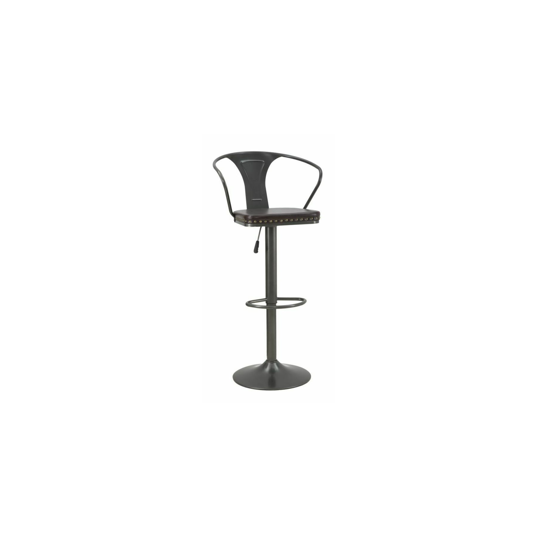Scaun bar, roma1863, maro, gri, metal, 86/108x51x48 cm