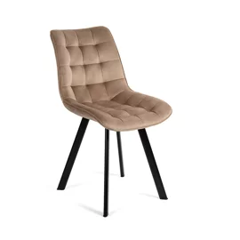 Scaun Bella, 61x46x84 cm, Catifea Beige