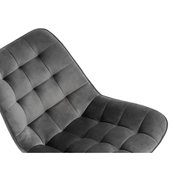 Scaun Bella, 61x46x84 cm, Catifea Gri picture - 3