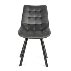 Scaun Bella, 61x46x84 cm, Catifea Gri