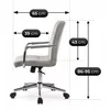 Scaun Birou Arvada, 65x65x86-95 h cm, Gri/Metal picture - 8