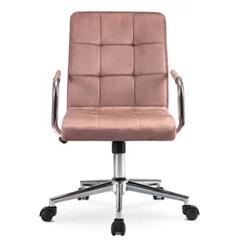 Scaun Birou Arvada, 65x65x86-95 h cm, Roz/Metal