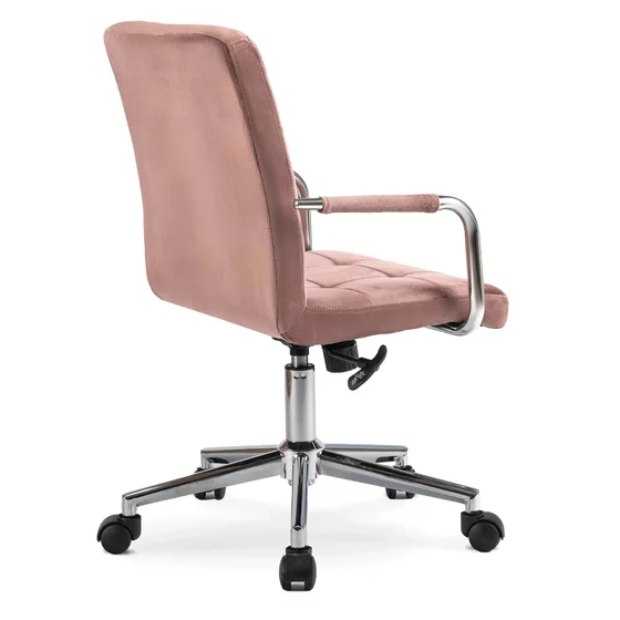 Scaun Birou Arvada, 65x65x86-95 h cm, Roz/Metal picture - 4