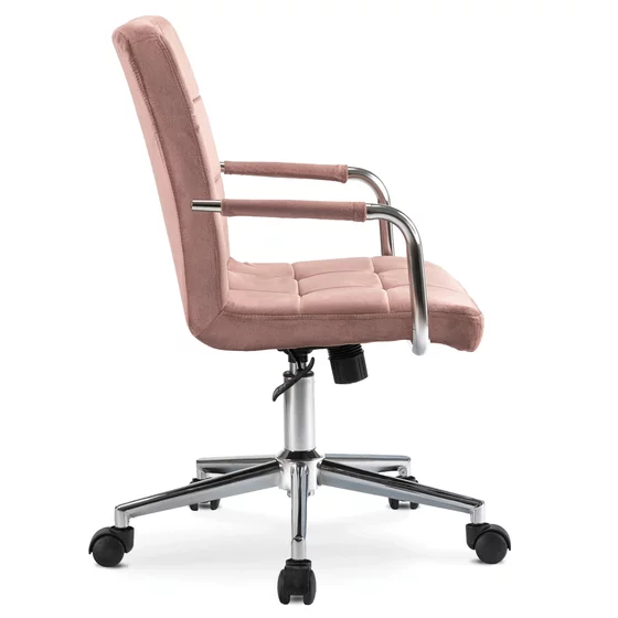 Scaun Birou Arvada, 65x65x86-95 h cm, Roz/Metal picture - 5