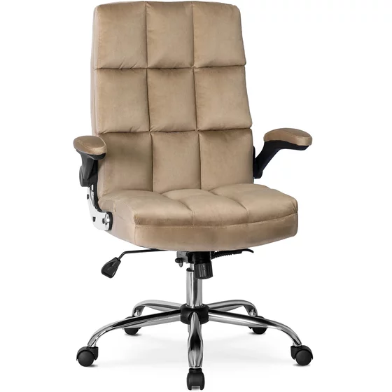 Scaun Birou Londrix, 74x73x108-118 h cm, Beige/Metal picture - 7