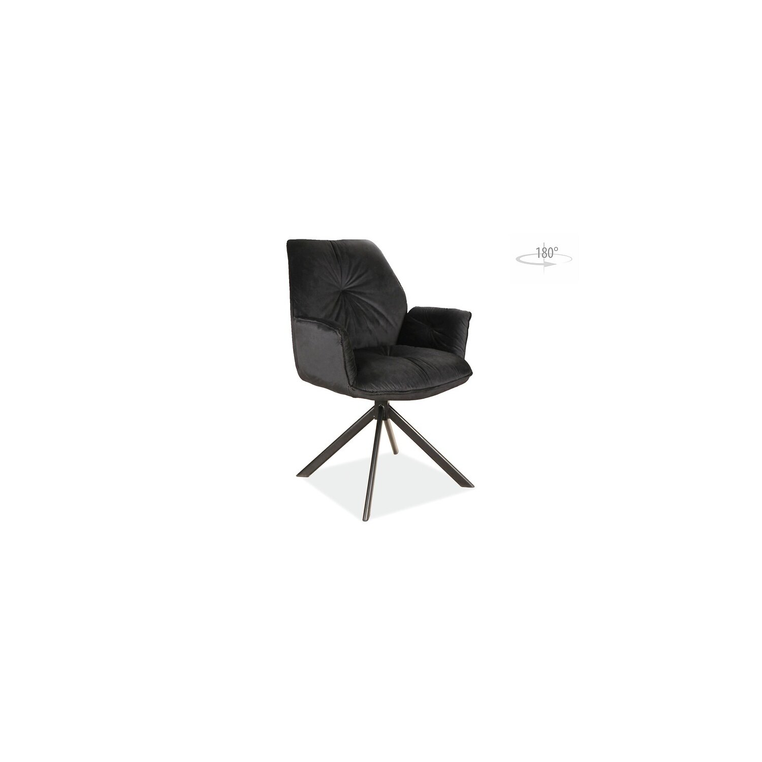 Scaun rotativ boogie ii velvet negru bluvel 19