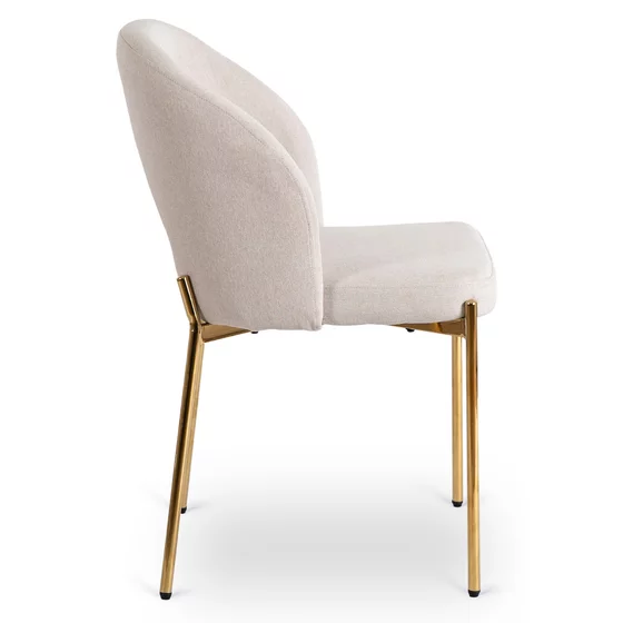 Scaun Bravero, 49x55x86 H CM, Structura metalica, Crem/Auriu picture - 3