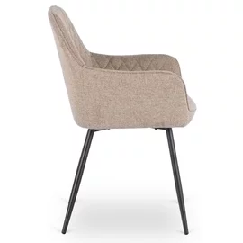 Scaun Brescia, 57x52x85 cm, Structura Metalica, Stofa Beige