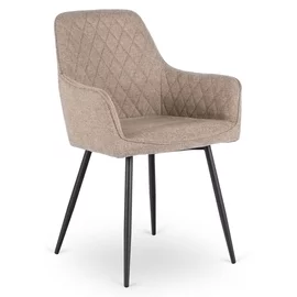 Scaun Brescia, 57x52x85 cm, Structura Metalica, Stofa Beige