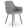 Scaun Brescia, 57x52x85 cm, Structura Metalica, Stofa Gri picture - 1
