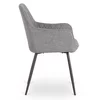 Scaun Brescia, 57x52x85 cm, Structura Metalica, Stofa Gri picture - 4