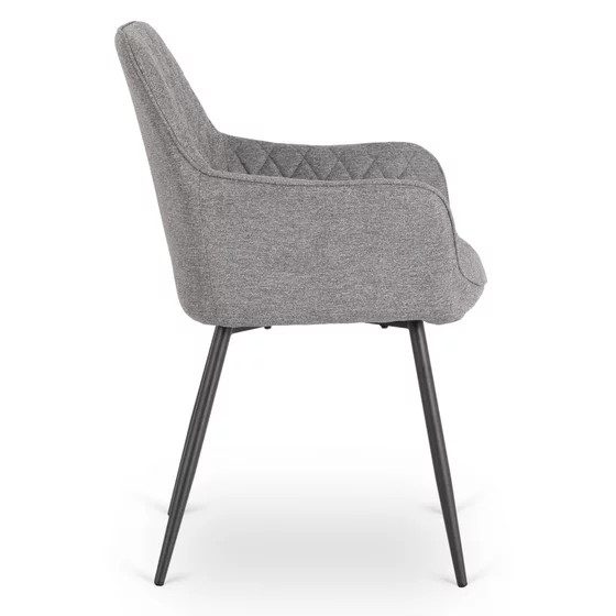 Scaun Brescia, 57x52x85 cm, Structura Metalica, Stofa Gri picture - 4
