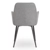 Scaun Brescia, 57x52x85 cm, Structura Metalica, Stofa Gri picture - 5