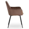 Scaun Brescia, 57x52x85 cm, Structura Metalica, Stofa Maro picture - 4